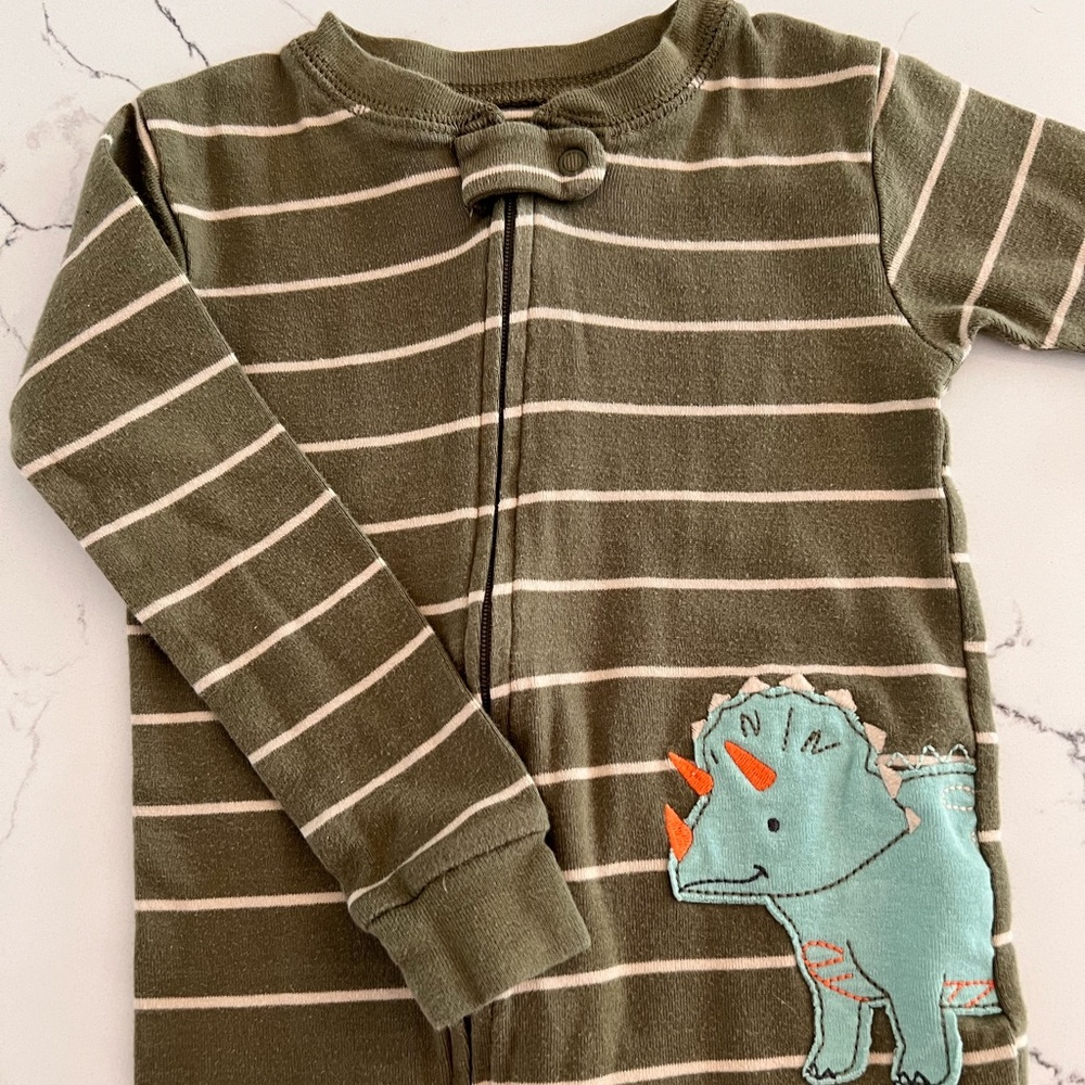 Carters Footed Sleeper Dinosaur